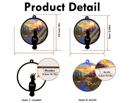 Personalized Birds Memorial Suncatcher, Parrot Suncatcher, Bird Lovers Gift, Bird Loss Gift, Loss Of Pet Gift, Pet Loss Sympathy Gift