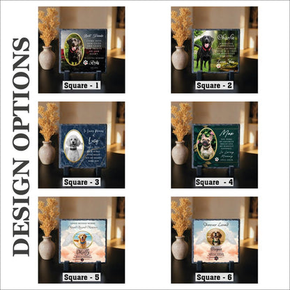 Personalized Pet Memorial Photo Slate Stone - Dog Cat Remembrance Gift