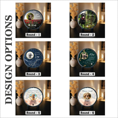 Personalized Pet Memorial Photo Slate Stone - Dog Cat Remembrance Gift