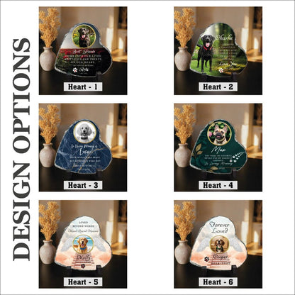 Personalized Pet Memorial Photo Slate Stone - Dog Cat Remembrance Gift