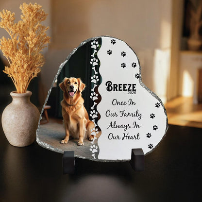 Custom Pet Memorial Slate – Personalized Dog Remembrance Stone