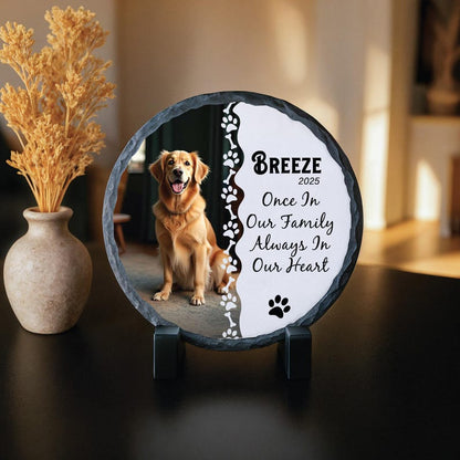 Custom Pet Memorial Slate – Personalized Dog Remembrance Stone