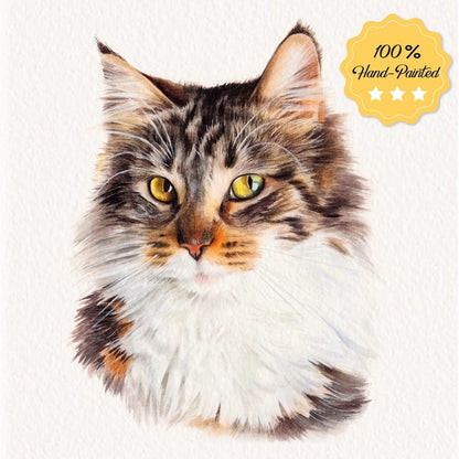 Custom Watercolor Portraits,Using Pet Photo,Personalized Digital Dog Portraits,Cat Portraits,Custom Dog Portraits,Custom Pet Memorial Art