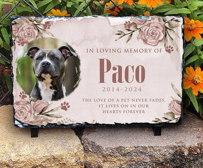 Personalized Pet Memorial Stone: Custom Slate Sympathy Gift