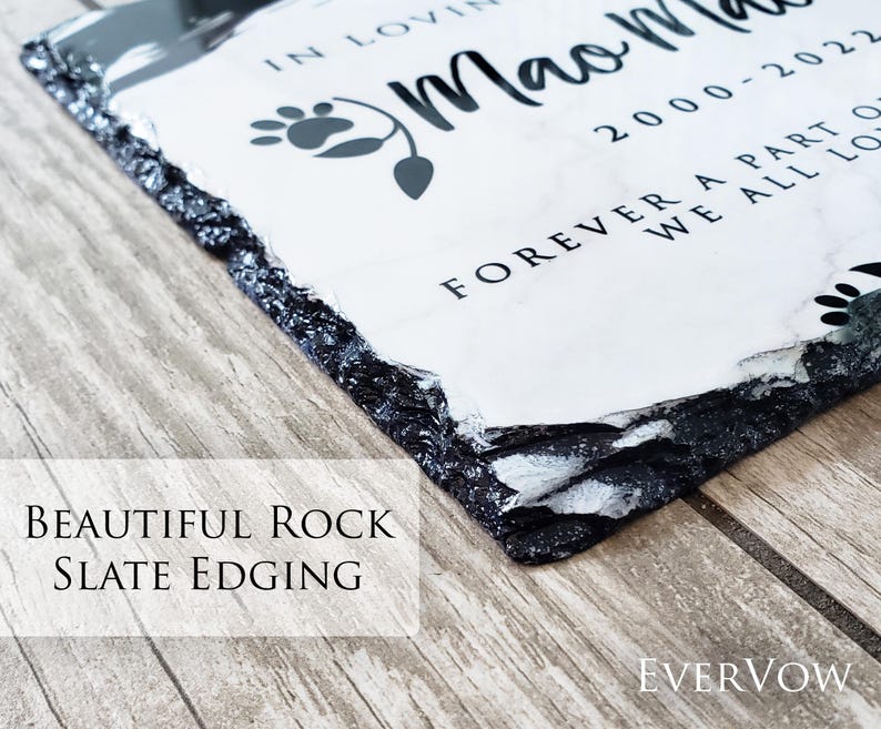 Personalized Pet Memorial Stone: Custom Slate Sympathy Gift