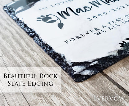 Personalized Pet Memorial Stone: Custom Slate Sympathy Gift