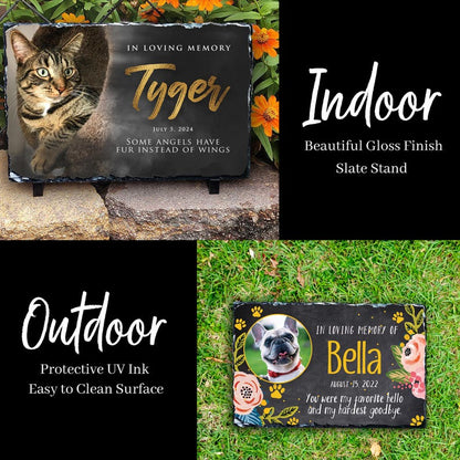 Personalized Pet Memorial Stone: Custom Slate Sympathy Gift