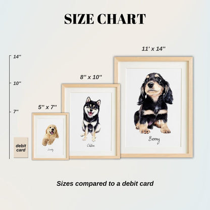 100% Handmade Watercolor Pet Portrait, Dog Portrait, Cat Portrait, Custom Pet Portrait from Photo, Watercolor Pet Painting, Hand Drawn Pet