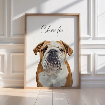 Custom Watercolor Multiple Pet Portrait from Photo | Personalized Dog or Cat Portraits Last Minute Printable Christmas Gift Pet Memorial Art