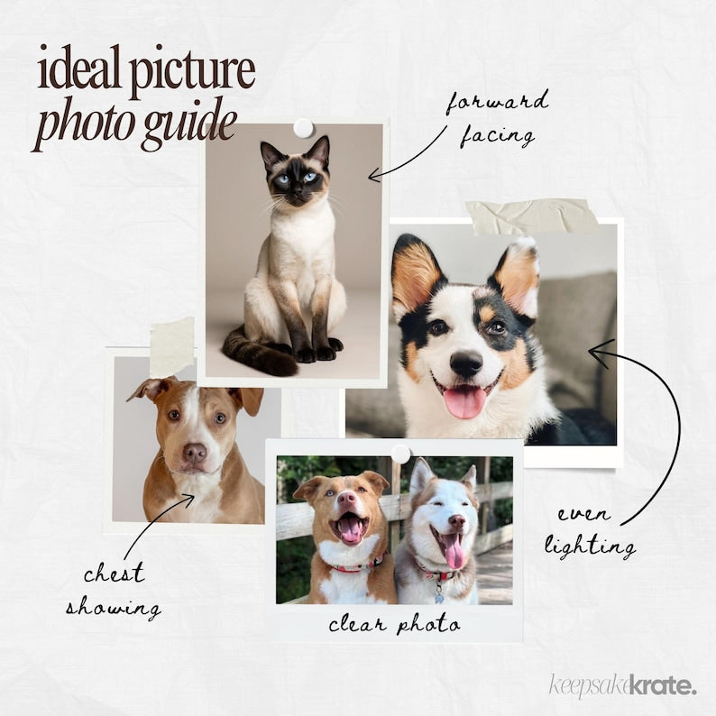 Custom Watercolor Multiple Pet Portrait from Photo | Personalized Dog or Cat Portraits Last Minute Printable Christmas Gift Pet Memorial Art