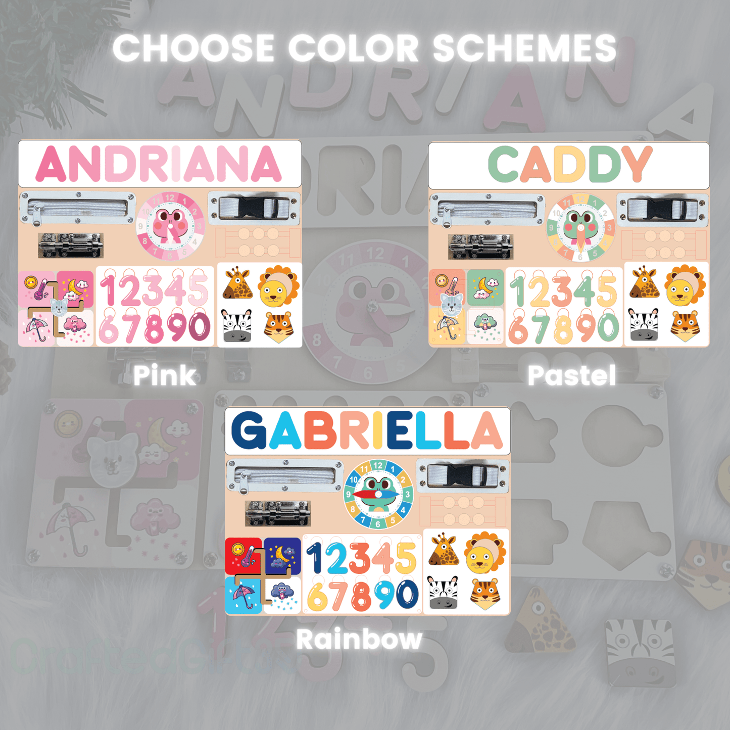 Personalized Baby Busy Board A11