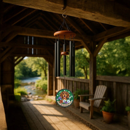 Personalized Dachshund Mosaic Stone Memorial Wind Chime - 10