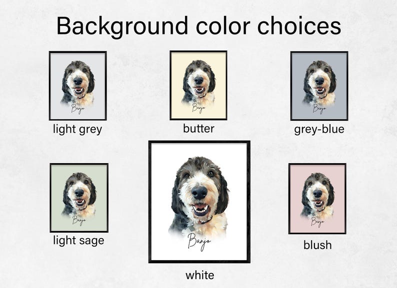 Custom Pet Portrait: Watercolor Dog, Cat, and Animal Art from Photo