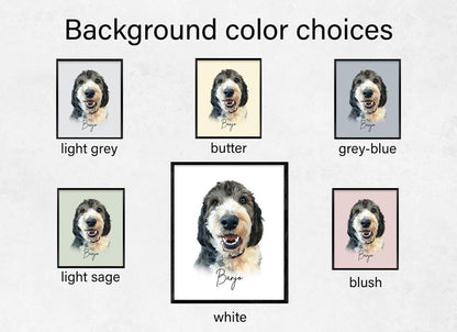 Custom Pet Portrait: Watercolor Dog, Cat, and Animal Art from Photo