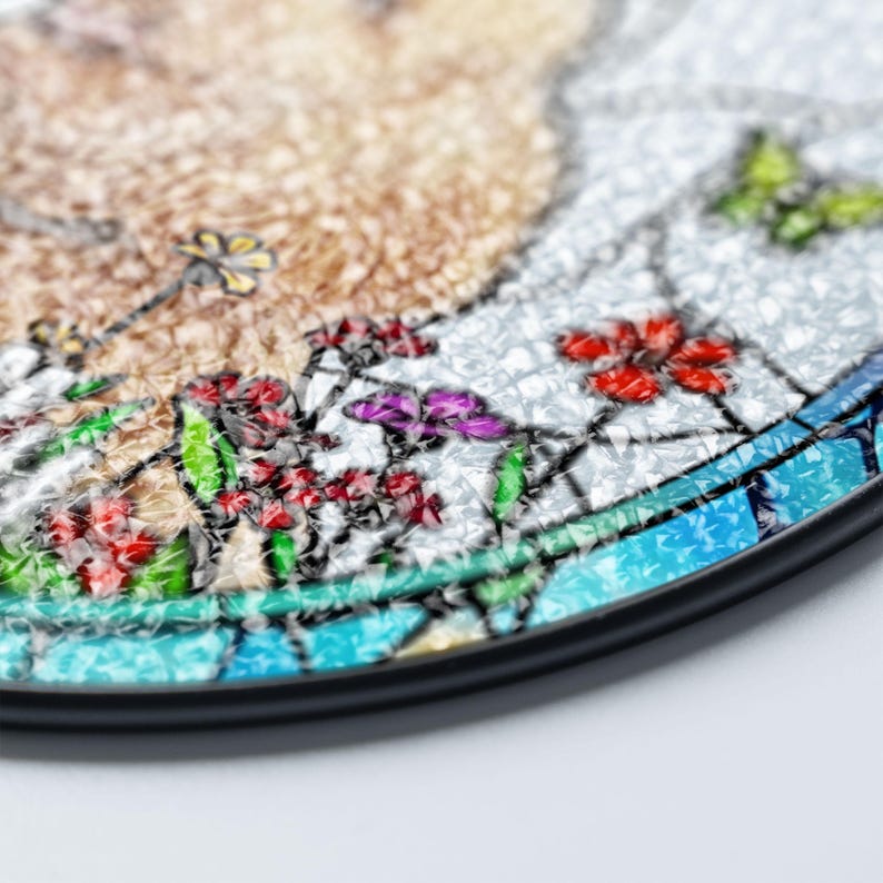 Personalized Pet Memorial Suncatcher, Pet Memorial Gift Dog, Forever Loved Dog Suncatcher, Pet Loss Keepsake, Dog Memorial Gift CDS01