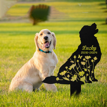 Custom Dog Memorial Stake, Dog Grave Marker, Every Dog Breed Metal Stake, Personalized Dog Garden Sign, Pet Loss Gift, Garden Decor