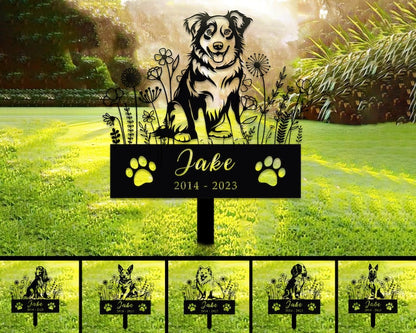 Custom Dog Memorial Stake, Pet Design Garden Sign, Gift for Pet, Dog Grave Marker, Personalized Dog Garden Sign, Pet Loss Gift