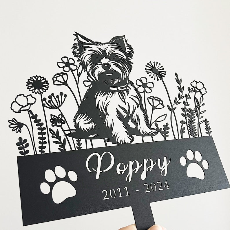 Custom Dog Memorial Stake, Pet Design Garden Sign, Gift for Pet, Dog Grave Marker, Personalized Dog Garden Sign, Pet Loss Gift