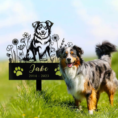 Custom Dog Memorial Stake, Pet Design Garden Sign, Gift for Pet, Dog Grave Marker, Personalized Dog Garden Sign, Pet Loss Gift