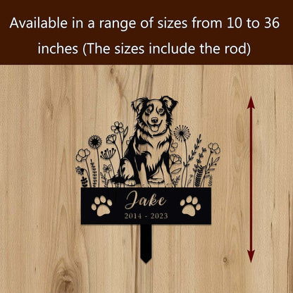 Custom Dog Memorial Stake, Pet Design Garden Sign, Gift for Pet, Dog Grave Marker, Personalized Dog Garden Sign, Pet Loss Gift