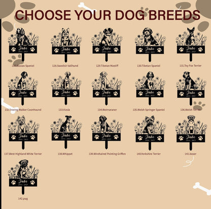 Custom Dog Memorial Stake, Pet Design Garden Sign, Gift for Pet, Dog Grave Marker, Personalized Dog Garden Sign, Pet Loss Gift