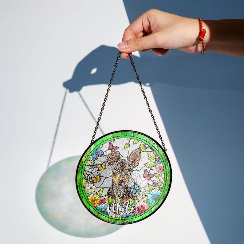 Personalized Pet Suncatcher, Custom Dog Christmas Ornament, Pet Ornament Using Photo, Cat Christmas Photo Suncatcher,Pet Portrait Gift CDS01