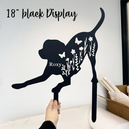 Custom Dog Metal Stake,Pet Grave Marker,Metal Dog Yard Sign,Dog Garden Sign,Dog Memorial Stake,Dog Loss Gift,Dog Cemetery Stake,Dog Name