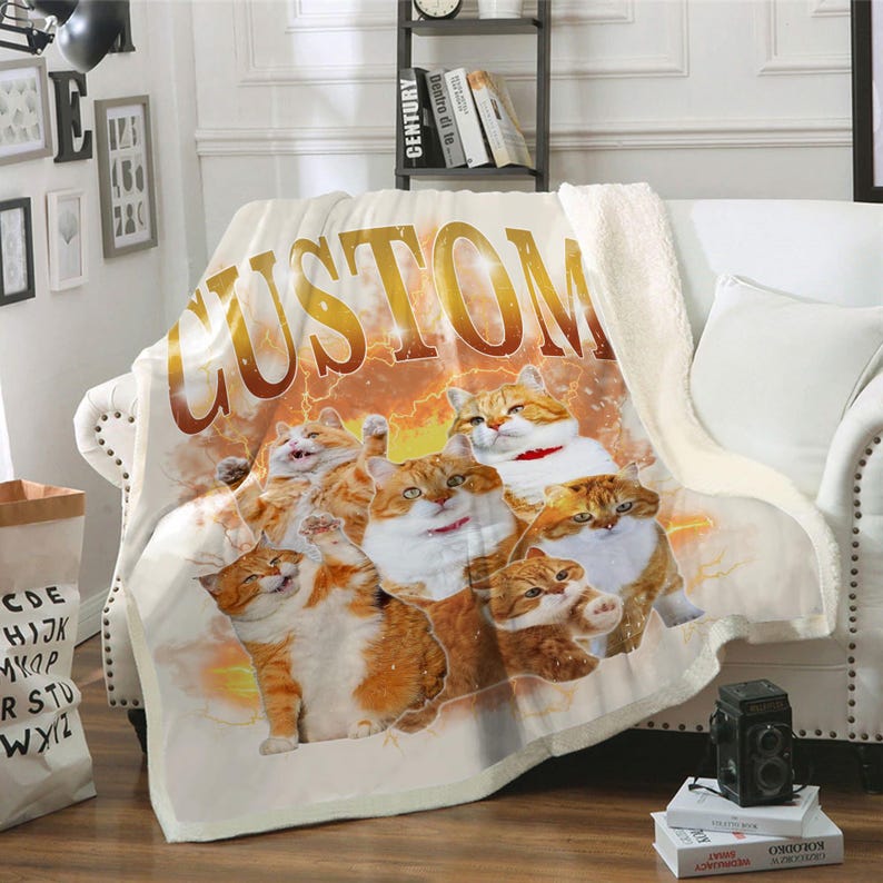 Custom Pet Photo Blanket, Personalized Photo Pet Blanket, Christmas Pet Mom Gift, Cat Mom Gift, Dog Mom Gift, Mothers Day Gift, Mom Gift