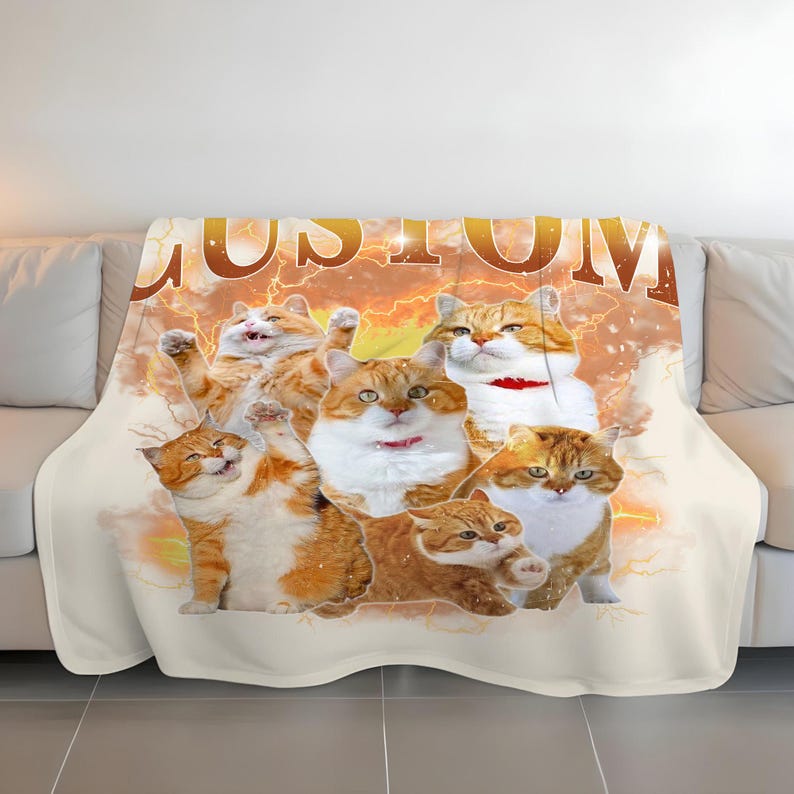 Custom Pet Photo Blanket, Personalized Photo Pet Blanket, Christmas Pet Mom Gift, Cat Mom Gift, Dog Mom Gift, Mothers Day Gift, Mom Gift
