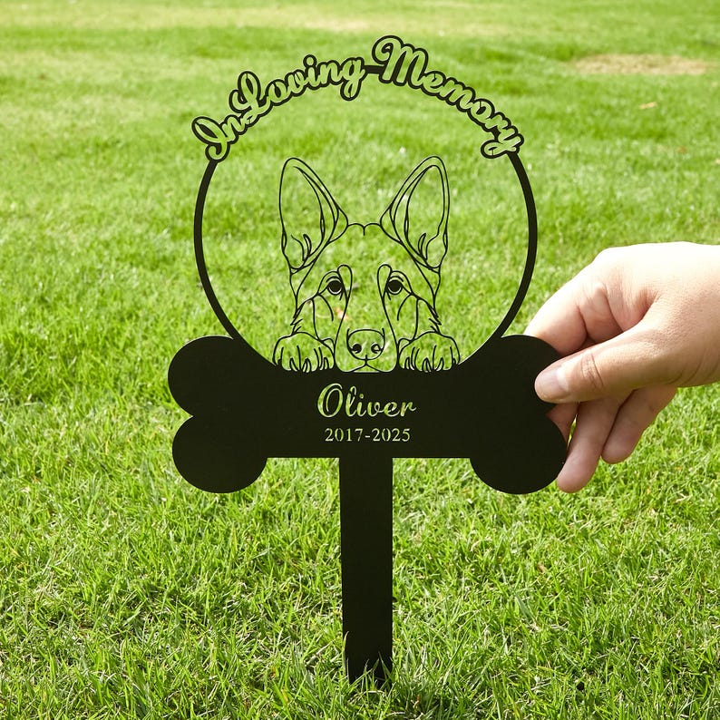 Custom Metal Breed Dog Memorial Stake, Custom Dog Monument, Dog Remembrance Stake, Custom Name Metal, Pet Grave Marker for dog, Pet Metal