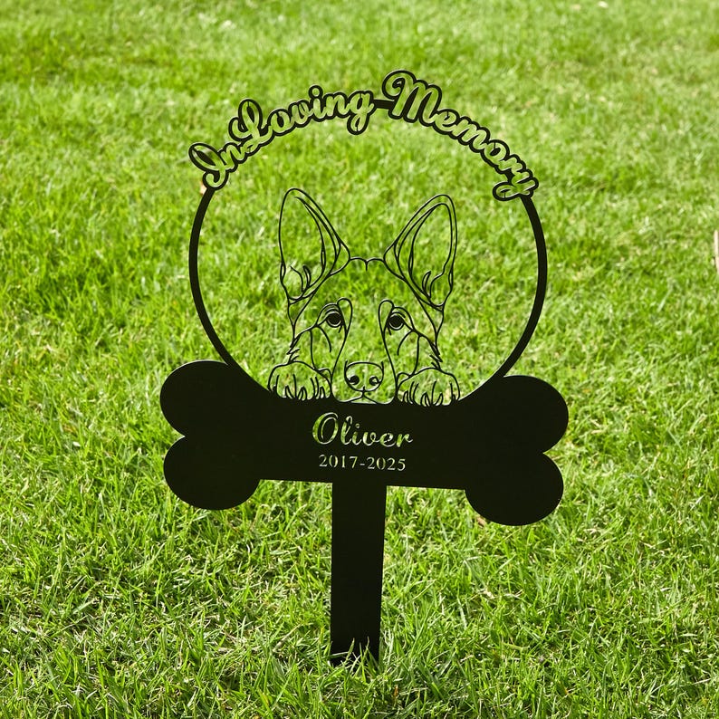 Custom Metal Breed Dog Memorial Stake, Custom Dog Monument, Dog Remembrance Stake, Custom Name Metal, Pet Grave Marker for dog, Pet Metal