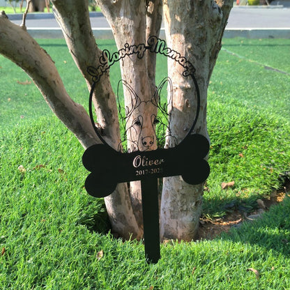 Custom Metal Breed Dog Memorial Stake, Custom Dog Monument, Dog Remembrance Stake, Custom Name Metal, Pet Grave Marker for dog, Pet Metal