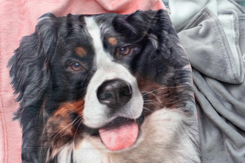 Personalized Pet Photo Blanket: Custom Fleece Dog/Cat Mom Gift