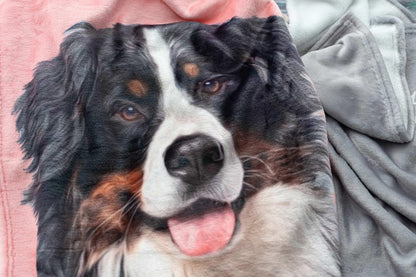 Personalized Pet Photo Blanket: Custom Fleece Dog/Cat Mom Gift