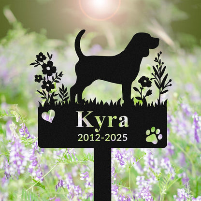 Custom Dog Memorial Stake, Dog Grave Marker, Dog Remembrance Stake, Personalized Metal Dog Garden Sign, Pet Loss Gift, Dog Loss Gift