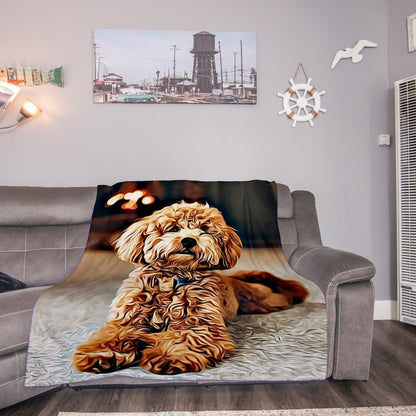 Create Your Own Customized Pet Photo Blanket - Personalized Pet Gifts - Cherished Family Moments, Perfect Christmas Gift - Pet Memorial Gift
