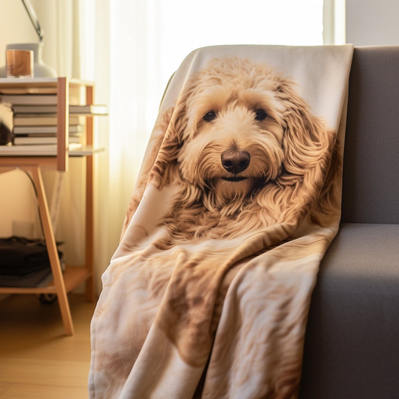 Create Your Own Customized Pet Photo Blanket - Personalized Pet Gifts - Cherished Family Moments, Perfect Christmas Gift - Pet Memorial Gift