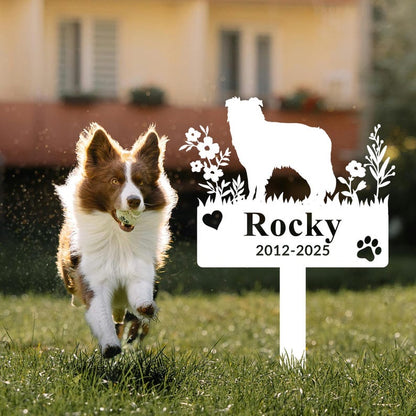 Custom Dog Memorial Stake, Dog Grave Marker, Dog Remembrance Stake, Personalized Metal Dog Garden Sign, Pet Loss Gift, Dog Loss Gift