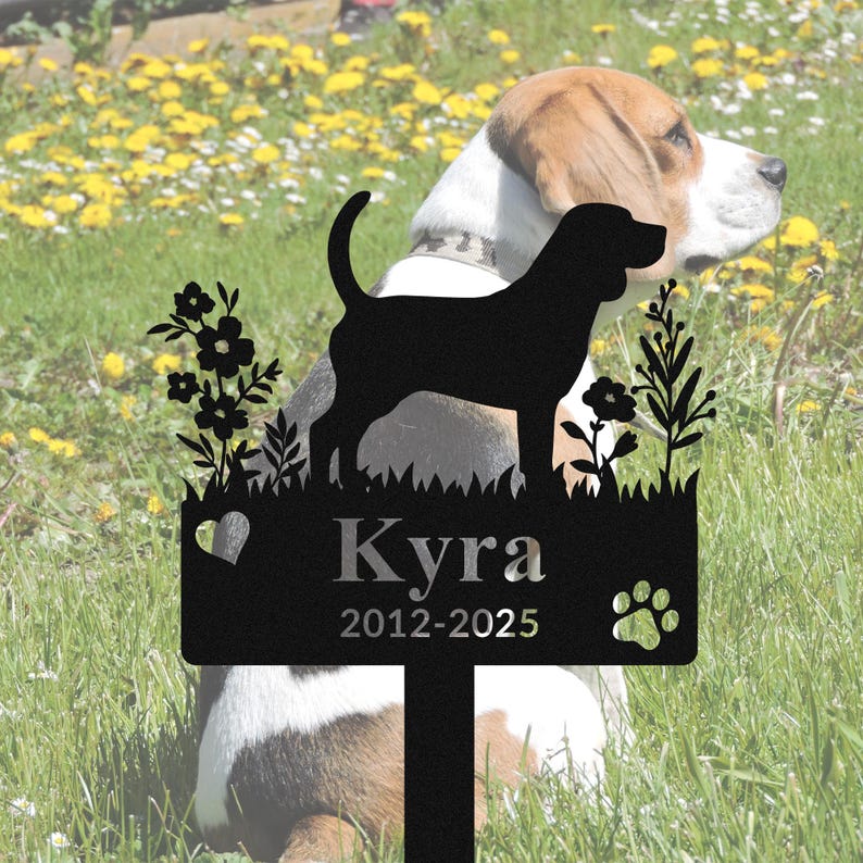 Custom Dog Memorial Stake, Dog Grave Marker, Dog Remembrance Stake, Personalized Metal Dog Garden Sign, Pet Loss Gift, Dog Loss Gift
