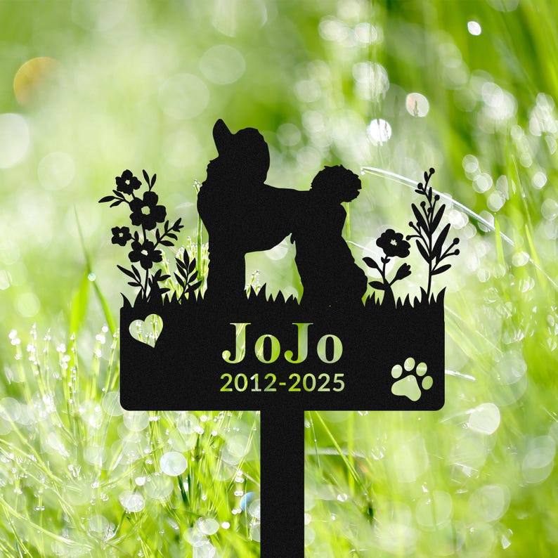 Custom Dog Memorial Stake, Dog Grave Marker, Dog Remembrance Stake, Personalized Metal Dog Garden Sign, Pet Loss Gift, Dog Loss Gift