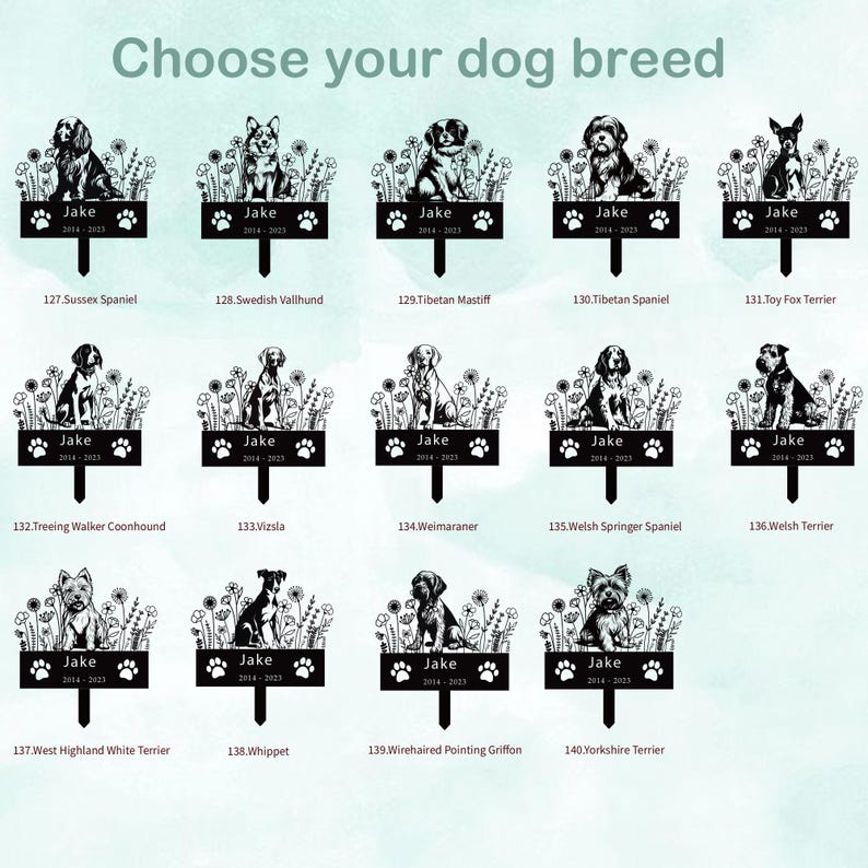 Custom Pet Dog Memorial Stake,Memorial pet tombstone, Pet Loss Gift, Dog Design Garden Sign, Gift for Pet, Dog Grave Marker