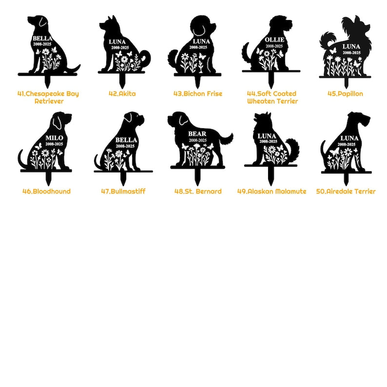 Custom Chihuahua Memorial Garden Stake – Personalized Pet Loss Gift