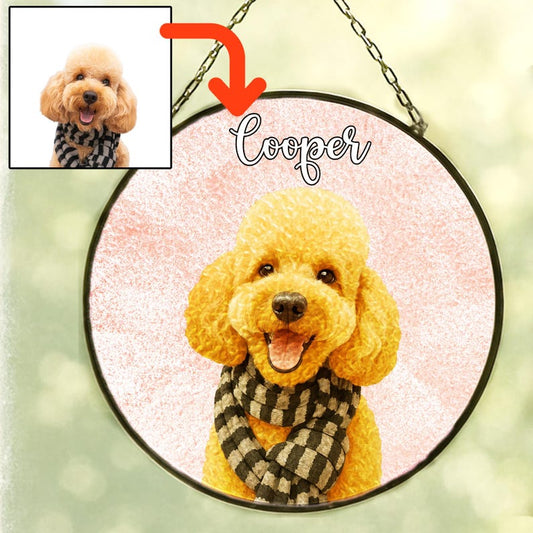 Custom Pet Portrait From Photo Custom Pet Portrait Custom Dog Portrait Pet Memorial Gift Suncatcher Gift For Her Gift for Dog Pet Loss