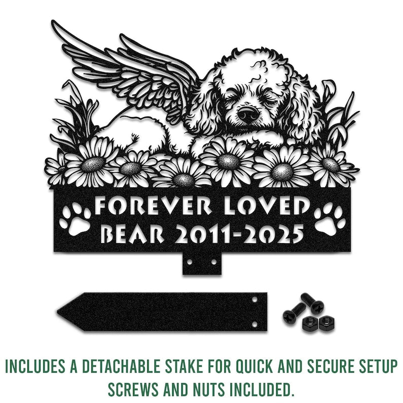 Custom Dachshund Dog Memorial Garden Stake, Personalized Pet Grave Marker, Outdoor Tribute for Sausage Dog Lovers, Metal Garden Decor