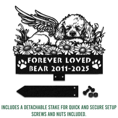 Custom Dachshund Dog Memorial Garden Stake, Personalized Pet Grave Marker, Outdoor Tribute for Sausage Dog Lovers, Metal Garden Decor