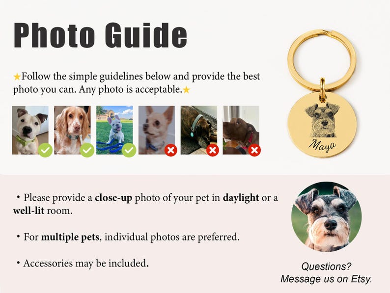 Custom Engraved Pet Portrait Keychain,Personalized Dog and Cat Image Memorial Tag,Stainless Steel Sketch Keyring,Unique Gift for Pet Lovers