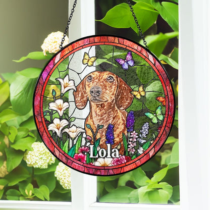 Personalized Loss Of Dogs Sympathy Gift, Dog Memorial Suncatcher, Pet Memorial Gift, Pet Loss Gift, Dog Sympathy Gift, Pet Suncatcher CDS01