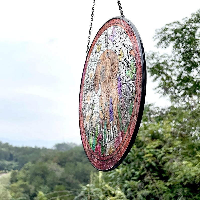 Personalized Loss Of Dogs Sympathy Gift, Dog Memorial Suncatcher, Pet Memorial Gift, Pet Loss Gift, Dog Sympathy Gift, Pet Suncatcher CDS01