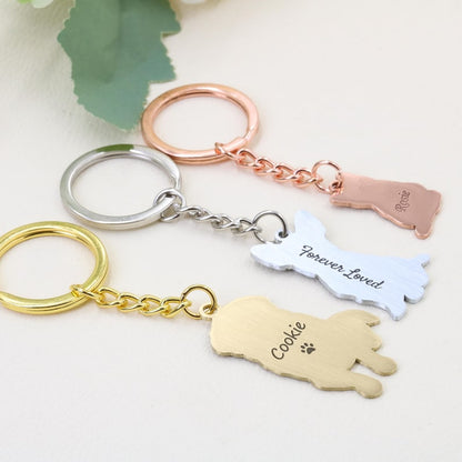 Custom Dog Photo Keychain, Cat Picture Keychains, Personalized Engraved Pet Portrait Key Chain, Key Ring for Pet Loss, Dog Memorial Gift