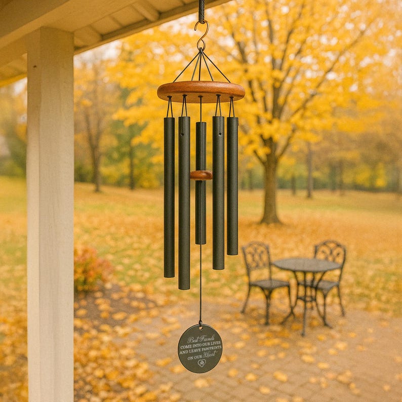 Handcrafted Pet Memorial Wind Chime – Personalized Engraving